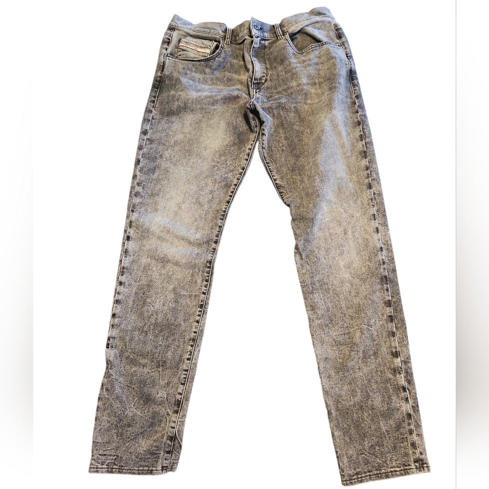 Diesel Men's Washed Gray/Black D-Strukt Jeans 34x32